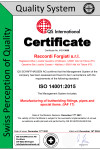 ISO 14001:2015 certification by QS International